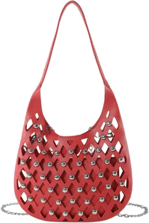 Small Shoulder Bag for Women Studded Purse Vegan Leather Bag Hobo Bag Studded Bag Y2k Purse Punk Bag