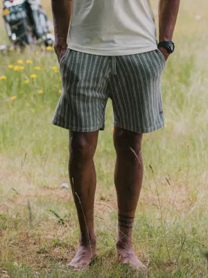 Striped Jogging Shorts Pearl