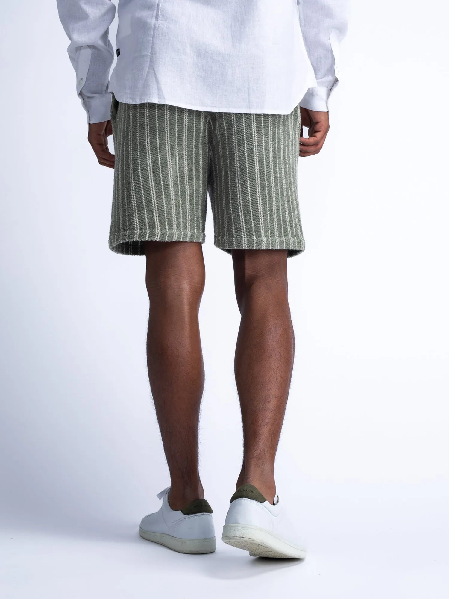 Striped Jogging Shorts Pearl