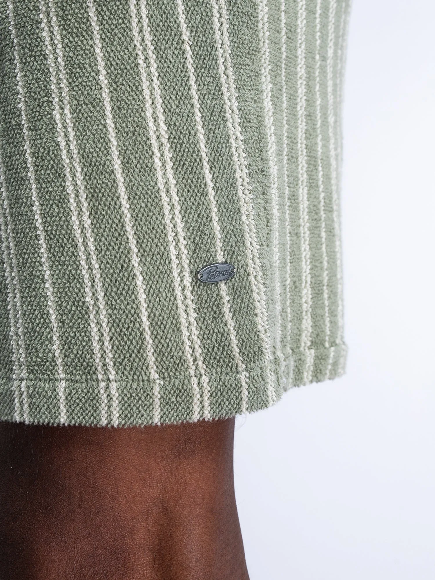 Striped Jogging Shorts Pearl