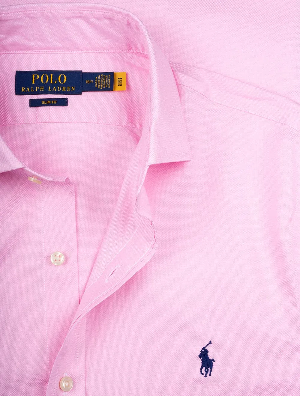 Textured Slim Shirt Pink