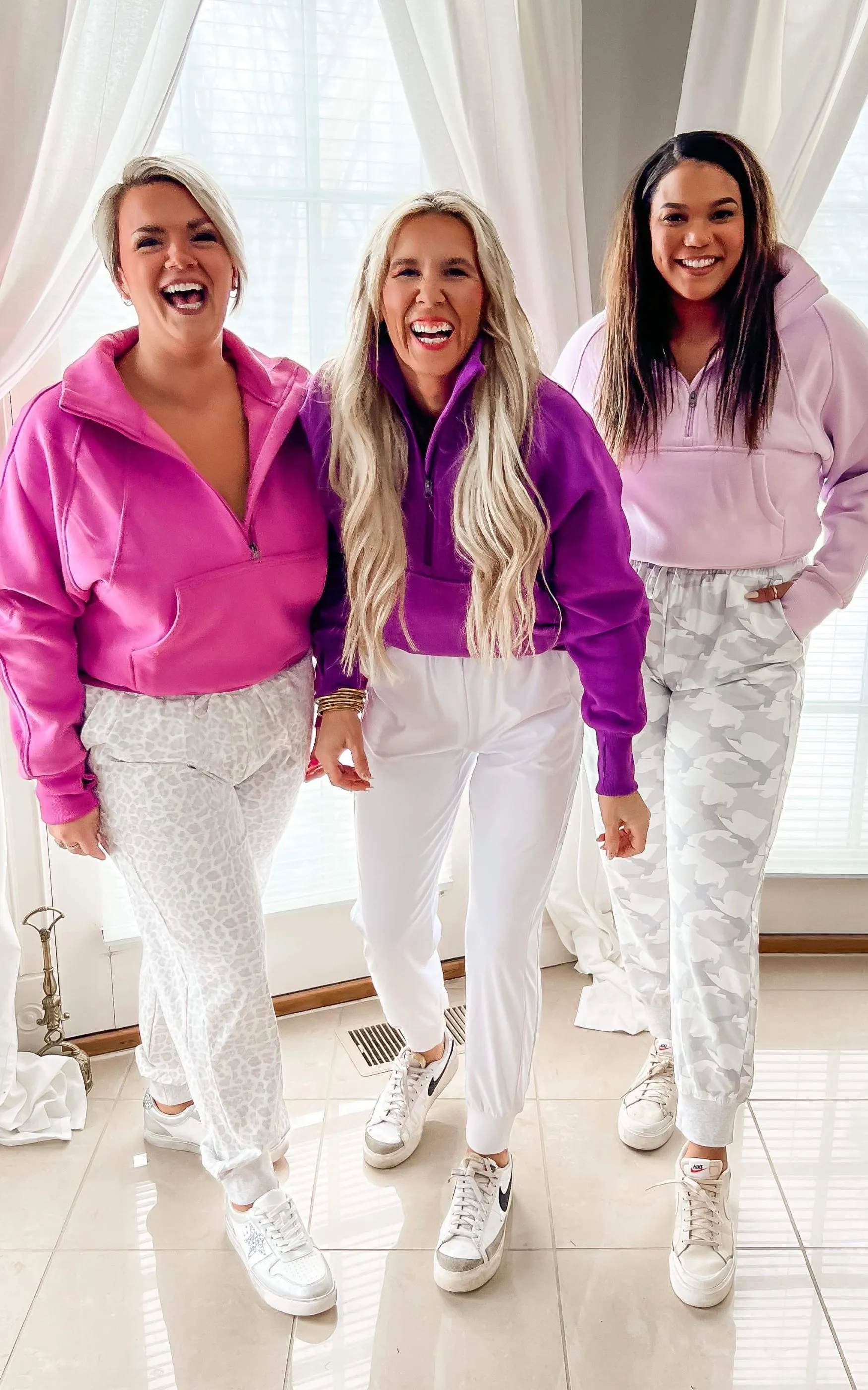 The Ava Purple 1/2 Zip Mock Neck Sweatshirt by Salty Wave