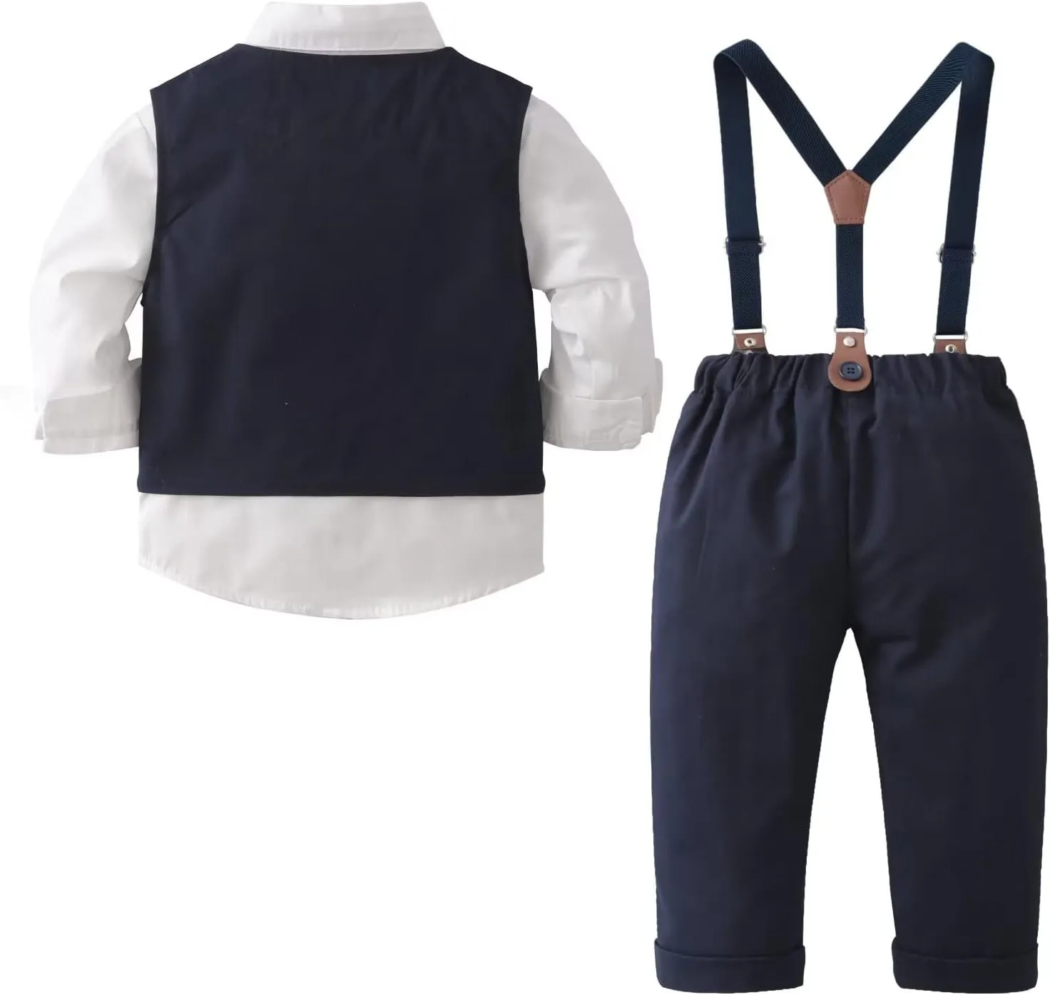 Tiepant Boys 3-Piece Vest Suits Long Sleeve Gentleman Outfits Set for Toddler