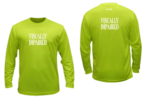 Unisex VISUALLY IMPAIRED Long Sleeve Shirt - Reflective or Black Text