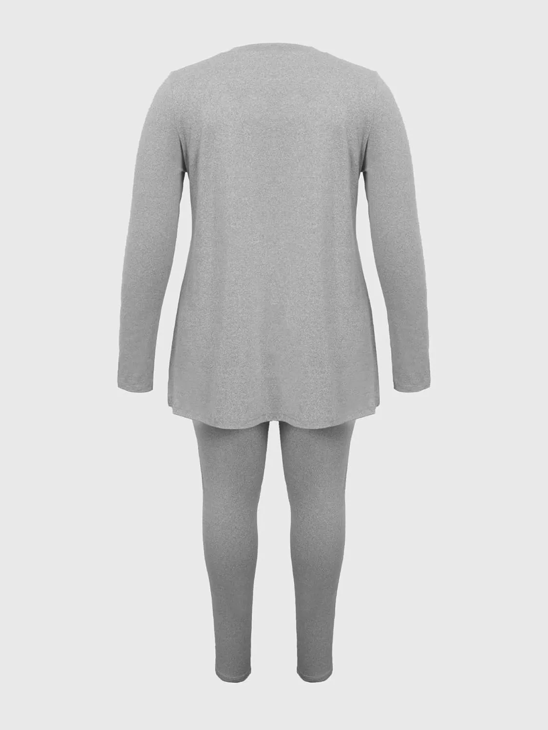 Women's Plus Size Two Piece Outfits Loungewear Sets Long Sleeve Oversized Tshirts Sweatpants Sweatsuits Sets