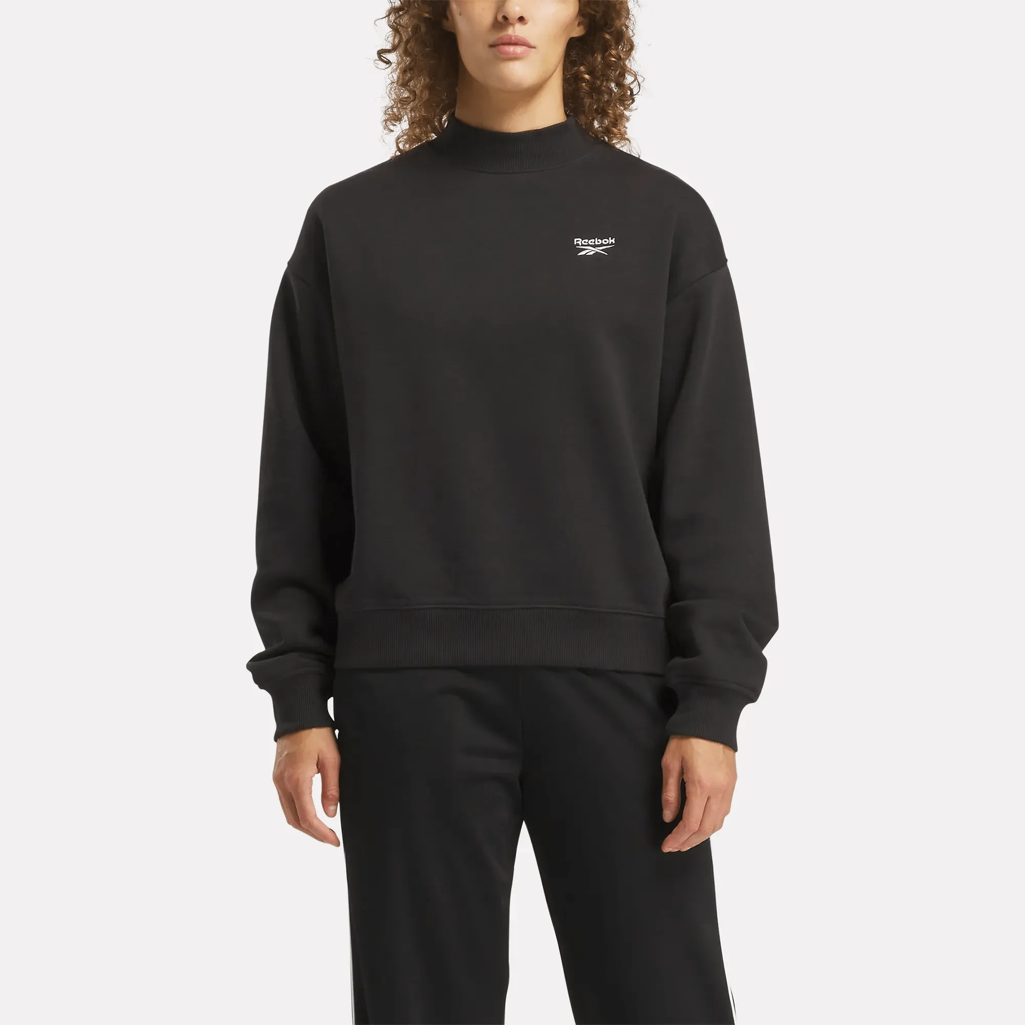 Women's Reebok Identity SL Fleece Mock Neck Top