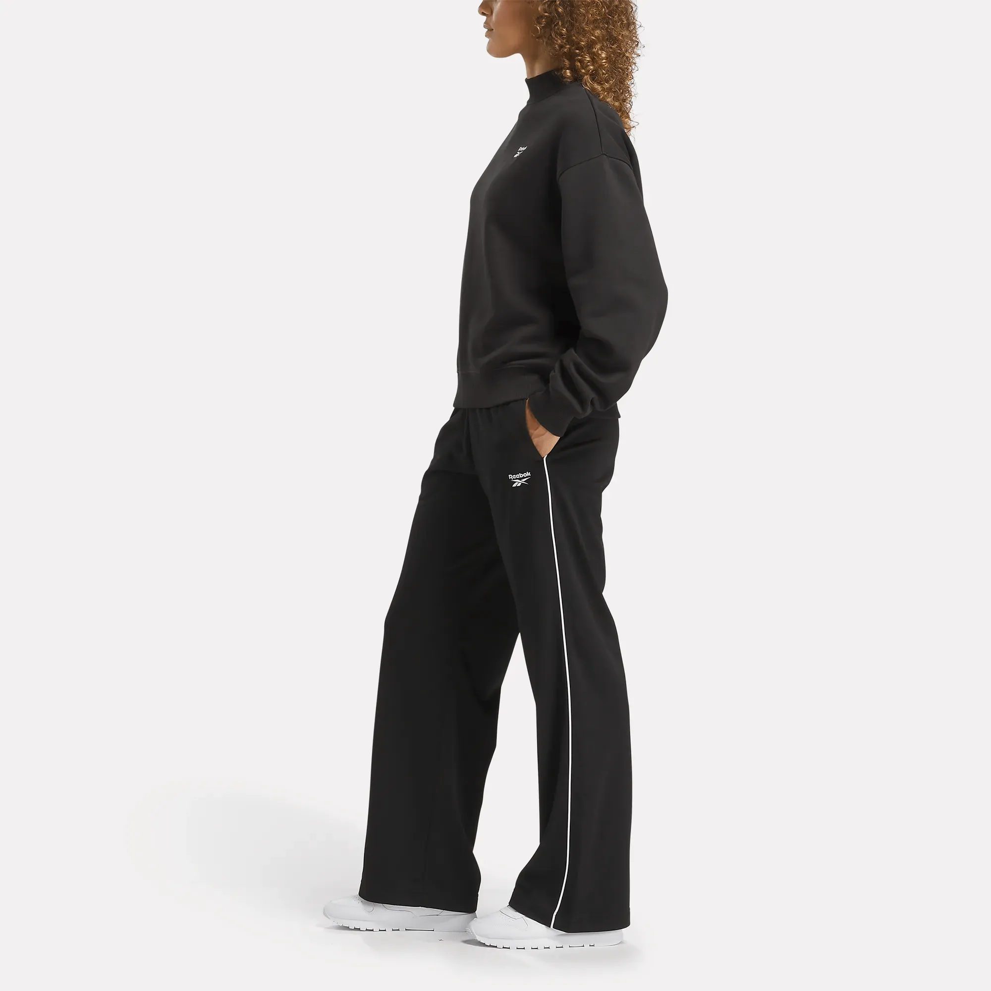 Women's Reebok Identity SL Fleece Mock Neck Top