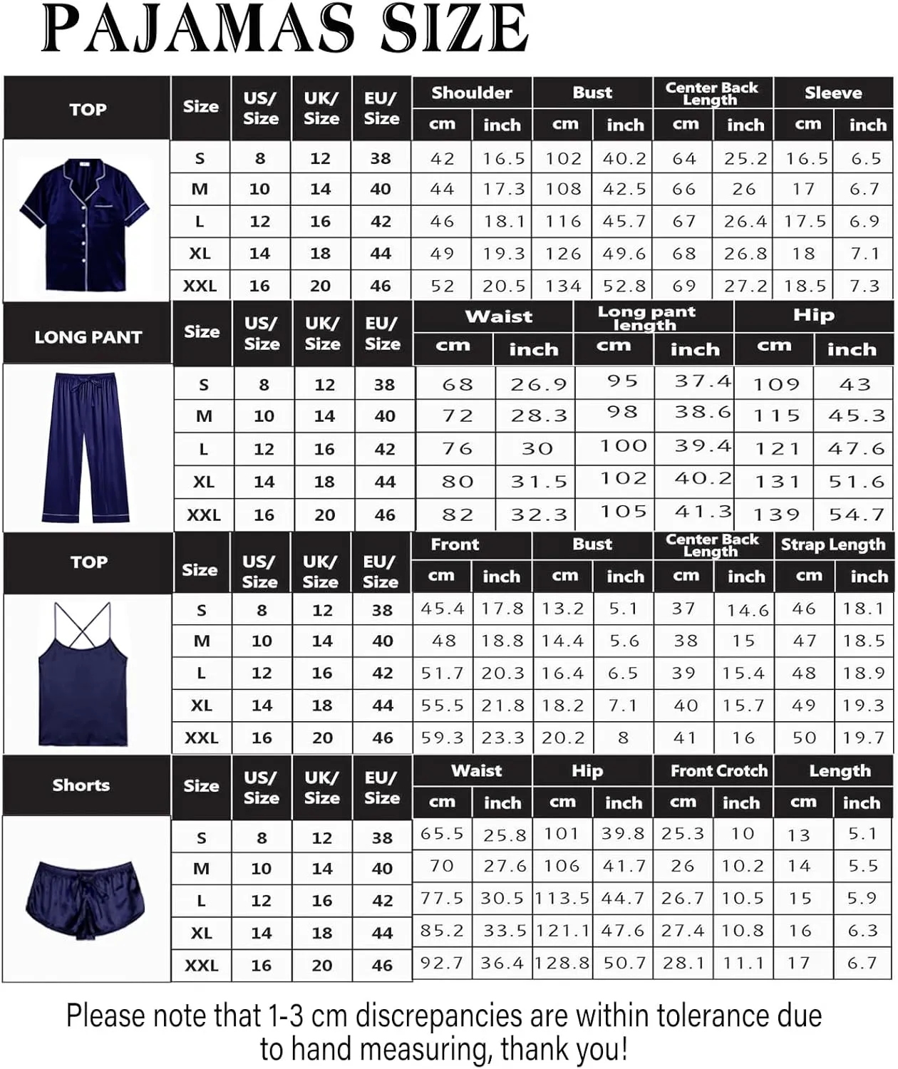 Womens Satin Silk 5Pcs Set Pajamas Sexy Cami Sets Silky Pajama Sets Sleepwear Lingerie Nightwear Pjs Loungewear