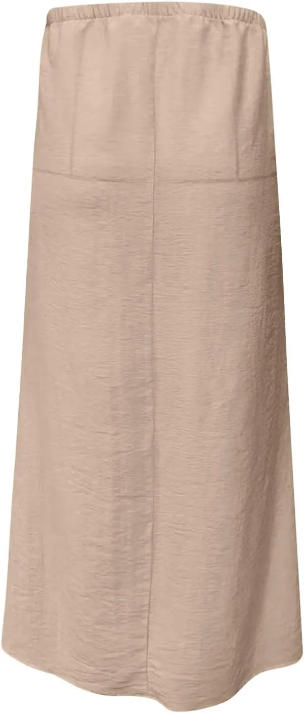 Womens Summer Maxi Skirt Low Rise Lace Up Midi Skirt Casual Long Skirt A Line Lounge Skirt Trendy Beach Skirts