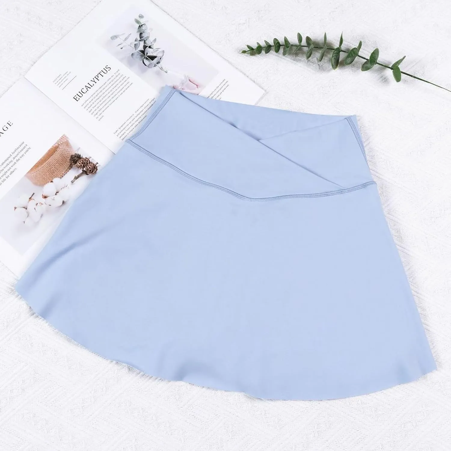 Women's Summer Sports Loose Trendy Quick Dry Elastic High Waist Solid Color Yoga Fitness Tennis Skirts, S-2XL