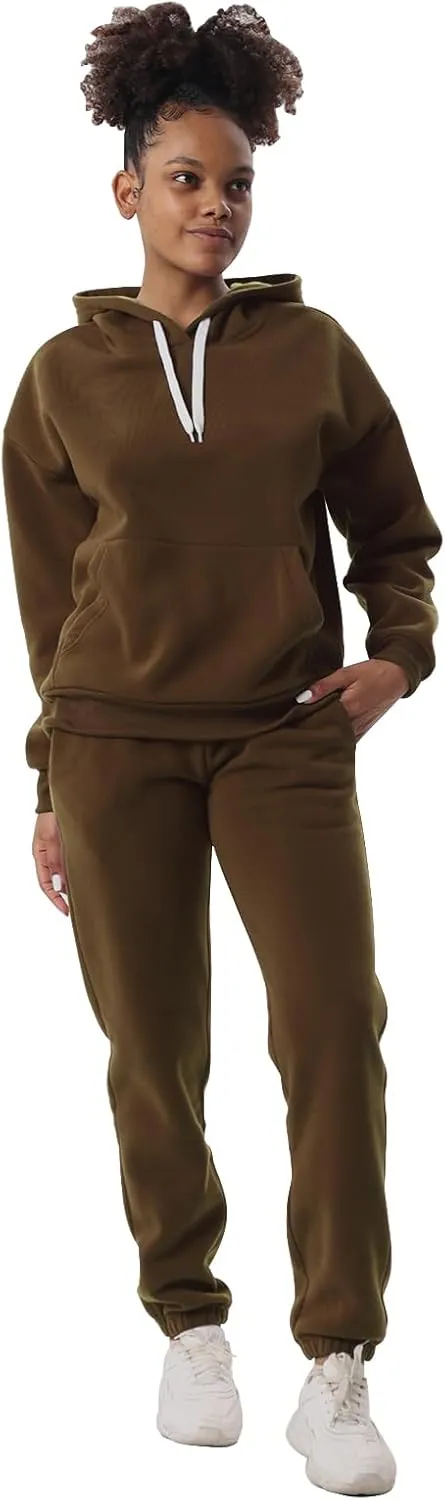 Yasumond Women's Two Piece Outfits Sweatsuit Set Jogging Track Suits Zipper Hoodies & Sweatpants