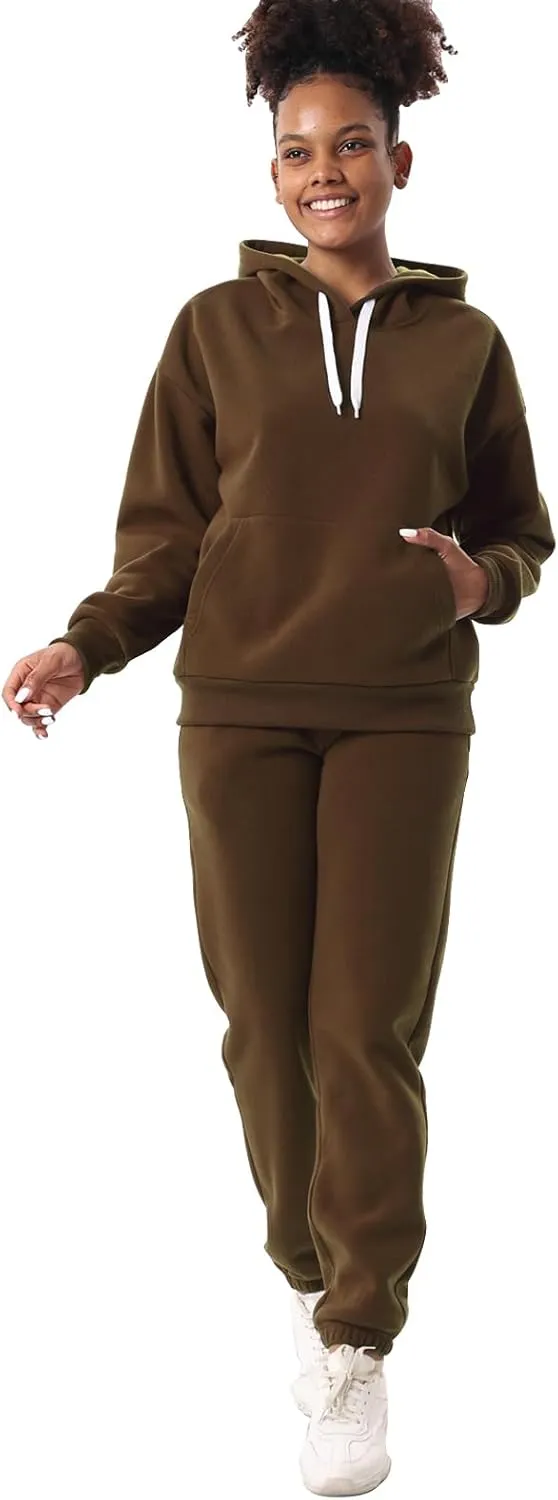 Yasumond Women's Two Piece Outfits Sweatsuit Set Jogging Track Suits Zipper Hoodies & Sweatpants
