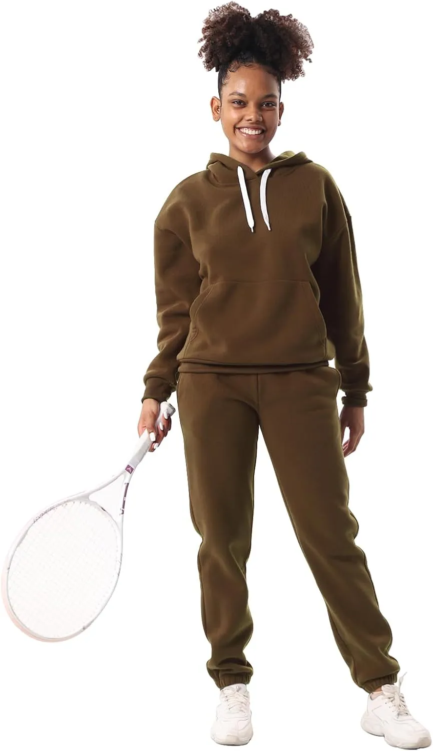 Yasumond Women's Two Piece Outfits Sweatsuit Set Jogging Track Suits Zipper Hoodies & Sweatpants