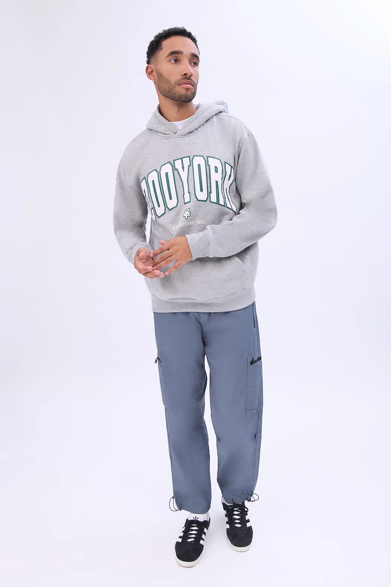 Zoo York Mens Varsity Puff Logo Hoodie