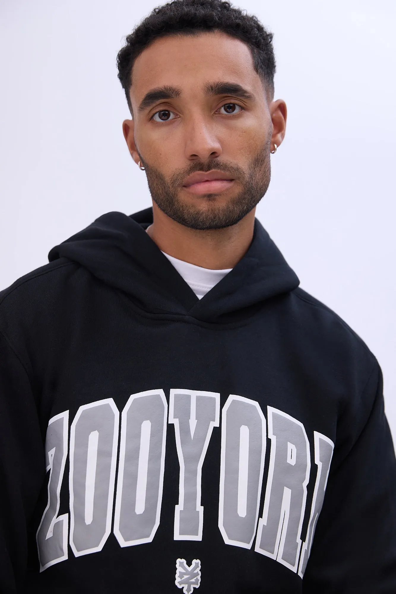 Zoo York Mens Varsity Puff Logo Hoodie
